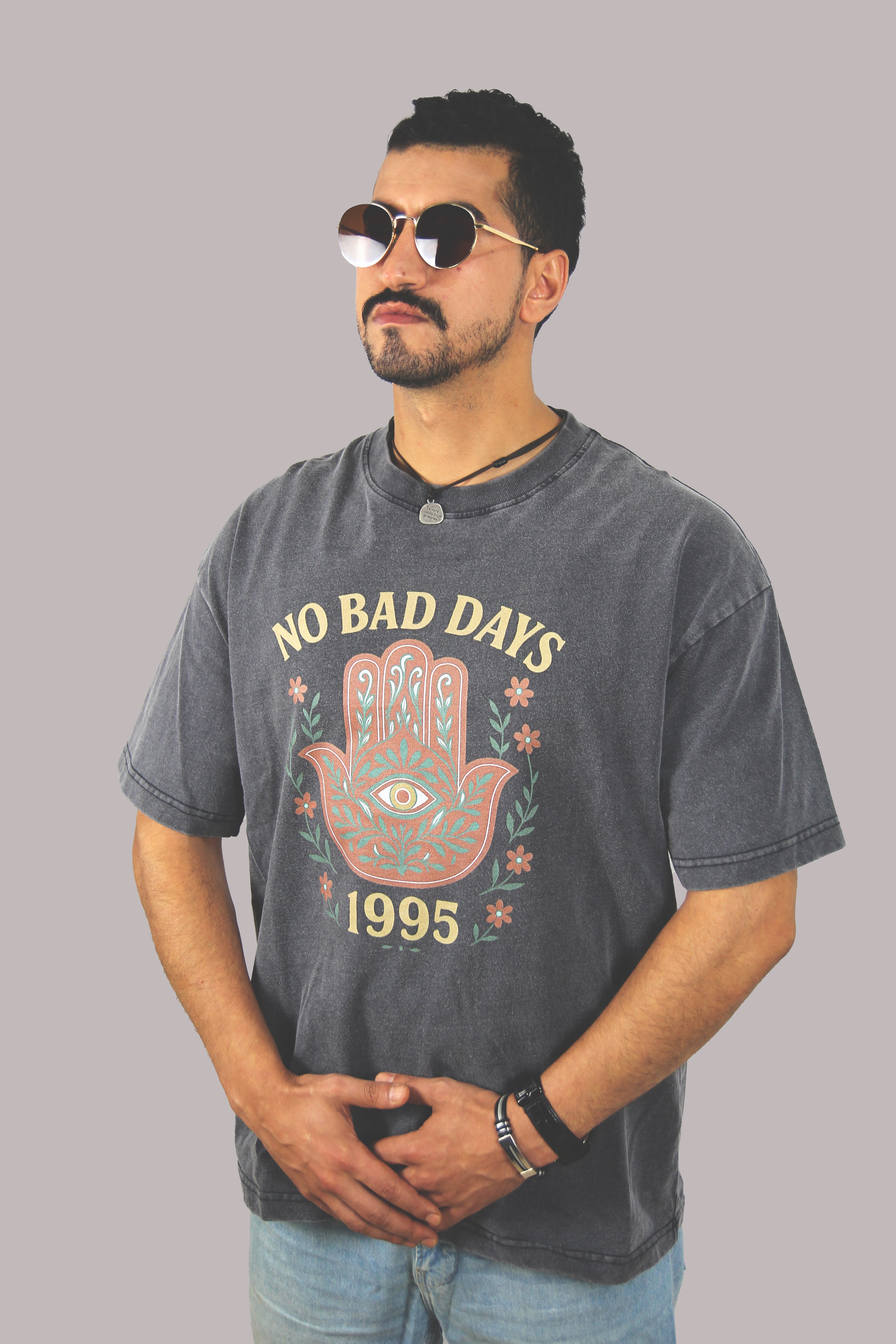 Acid washed Uni Sex 100 Organic Cotton T-shirt