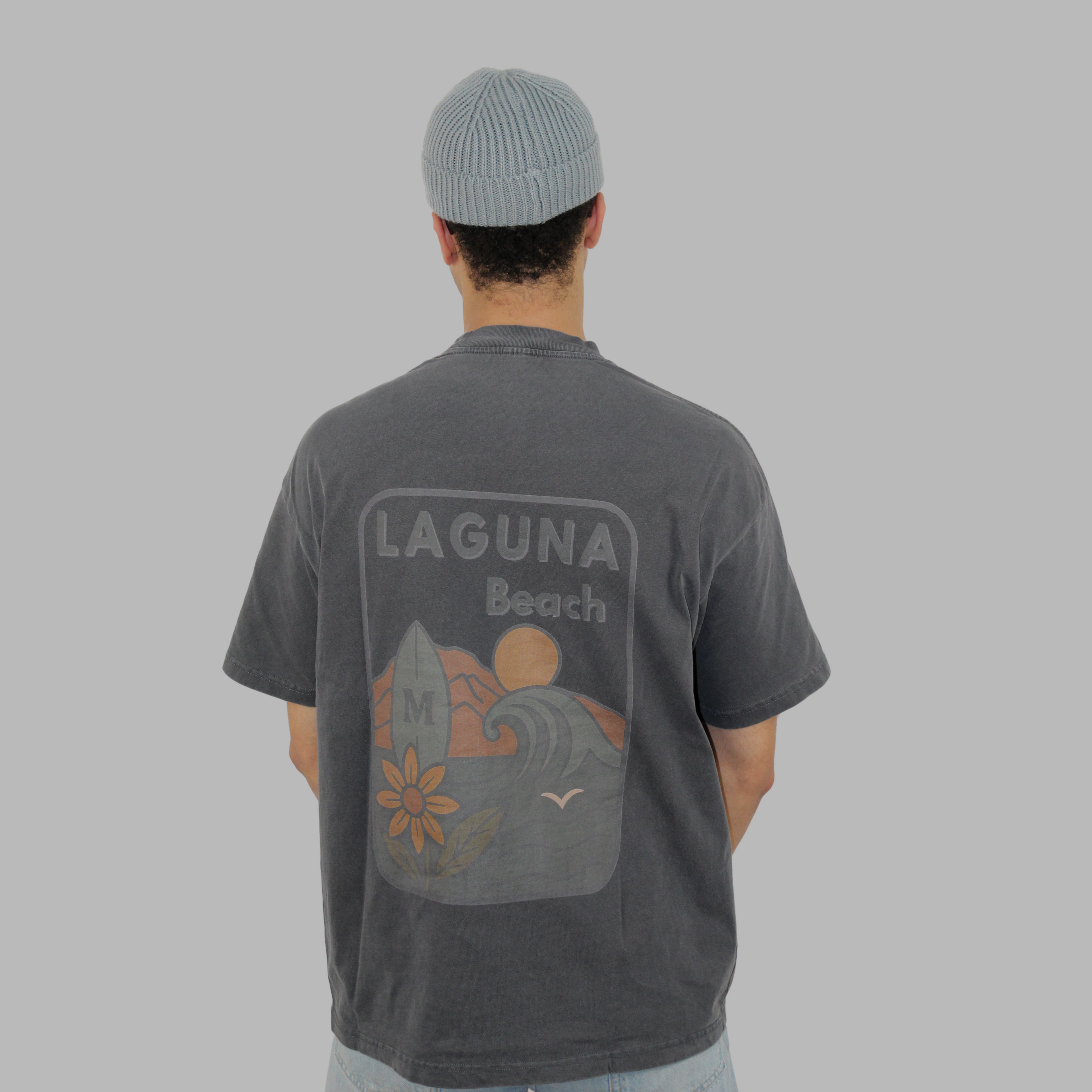 Dark Grey Acid Washed Unisex 100% organic Cotton T-Shirt