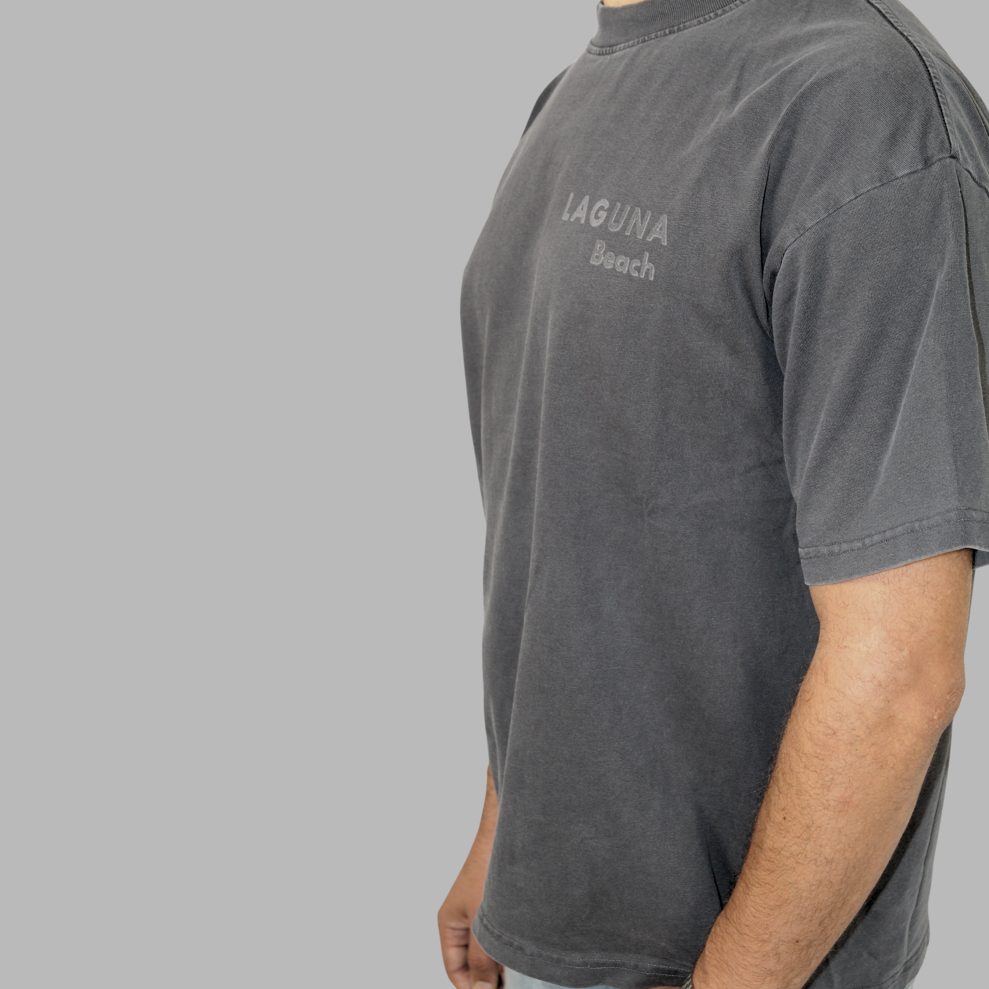 Dark Grey Acid Washed Unisex 100% organic Cotton T-Shirt