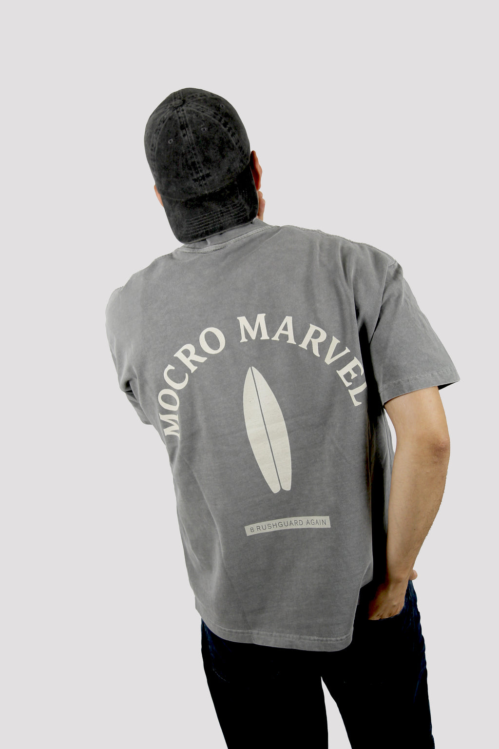 Light Grey Acid Washed UniSex 100% Organic Cotton T-Shirt