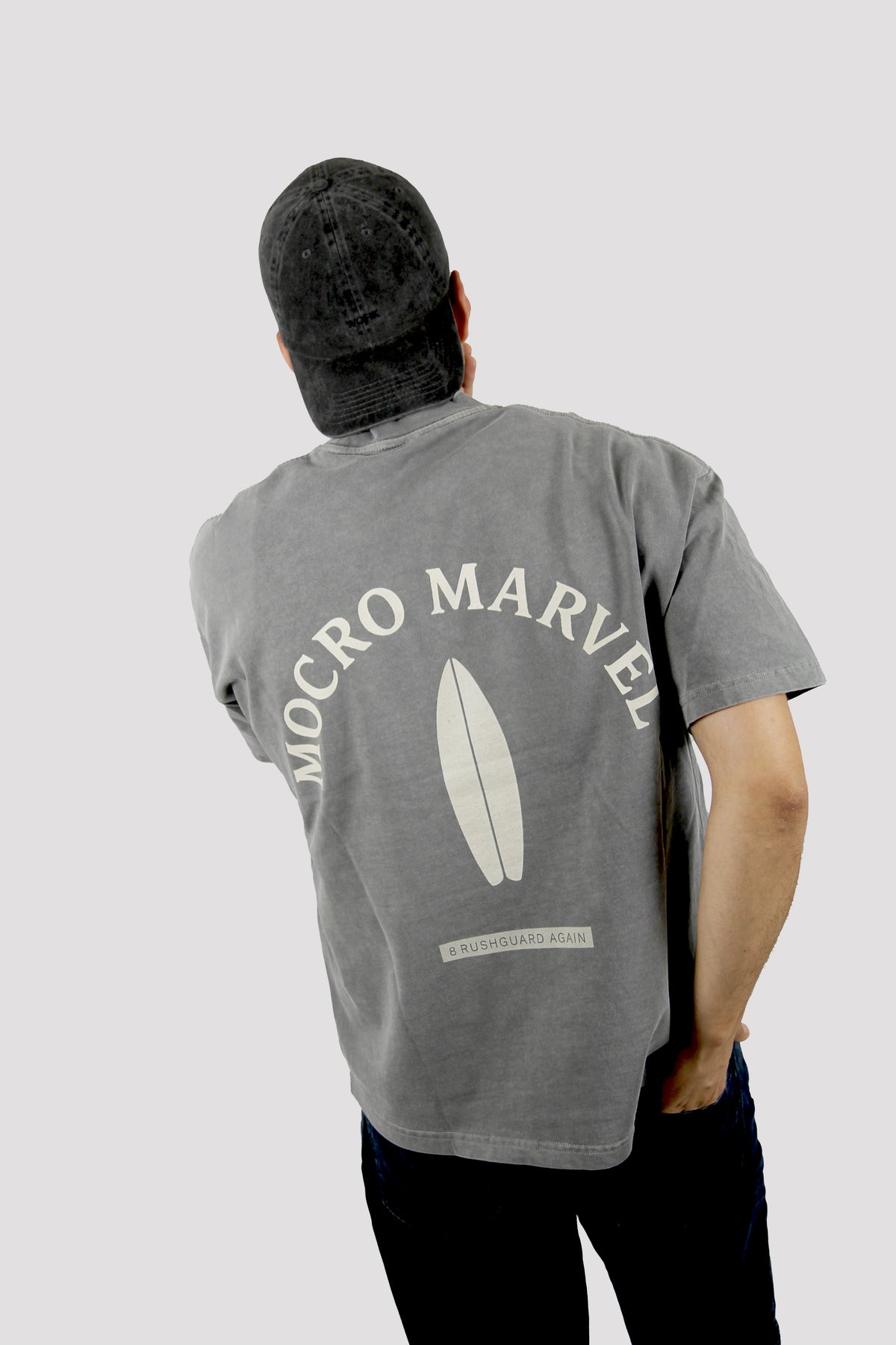 Light Grey Acid Washed UniSex 100% Organic Cotton T-Shirt