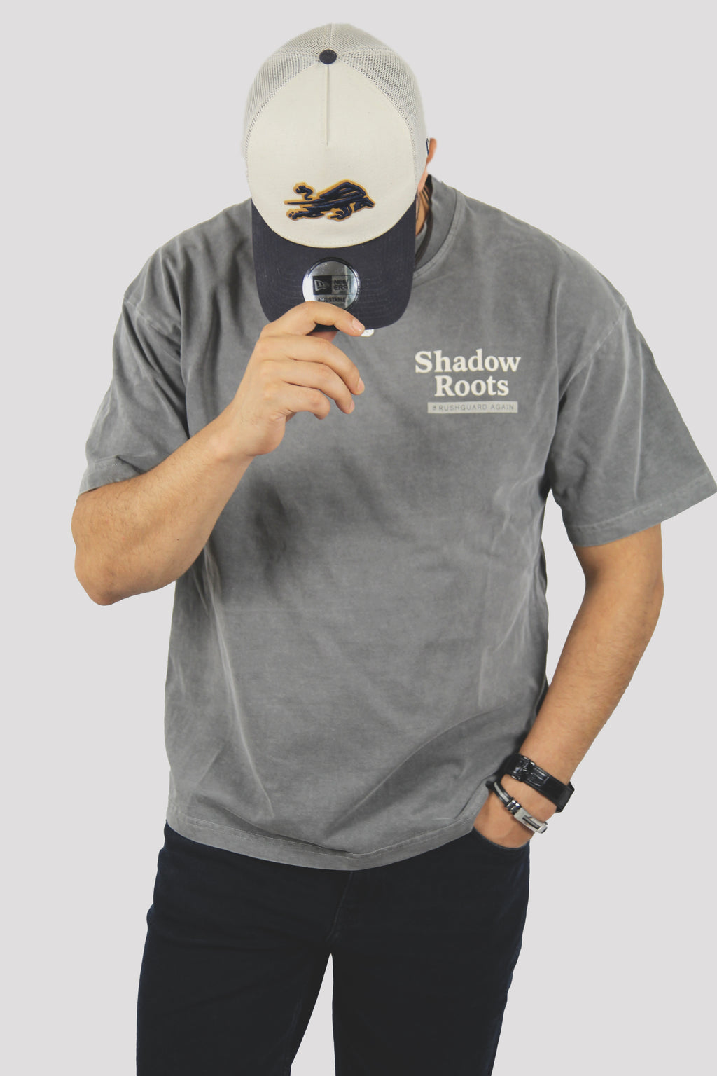 Light Grey Acid Washed UniSex 100% Organic Cotton T-Shirt