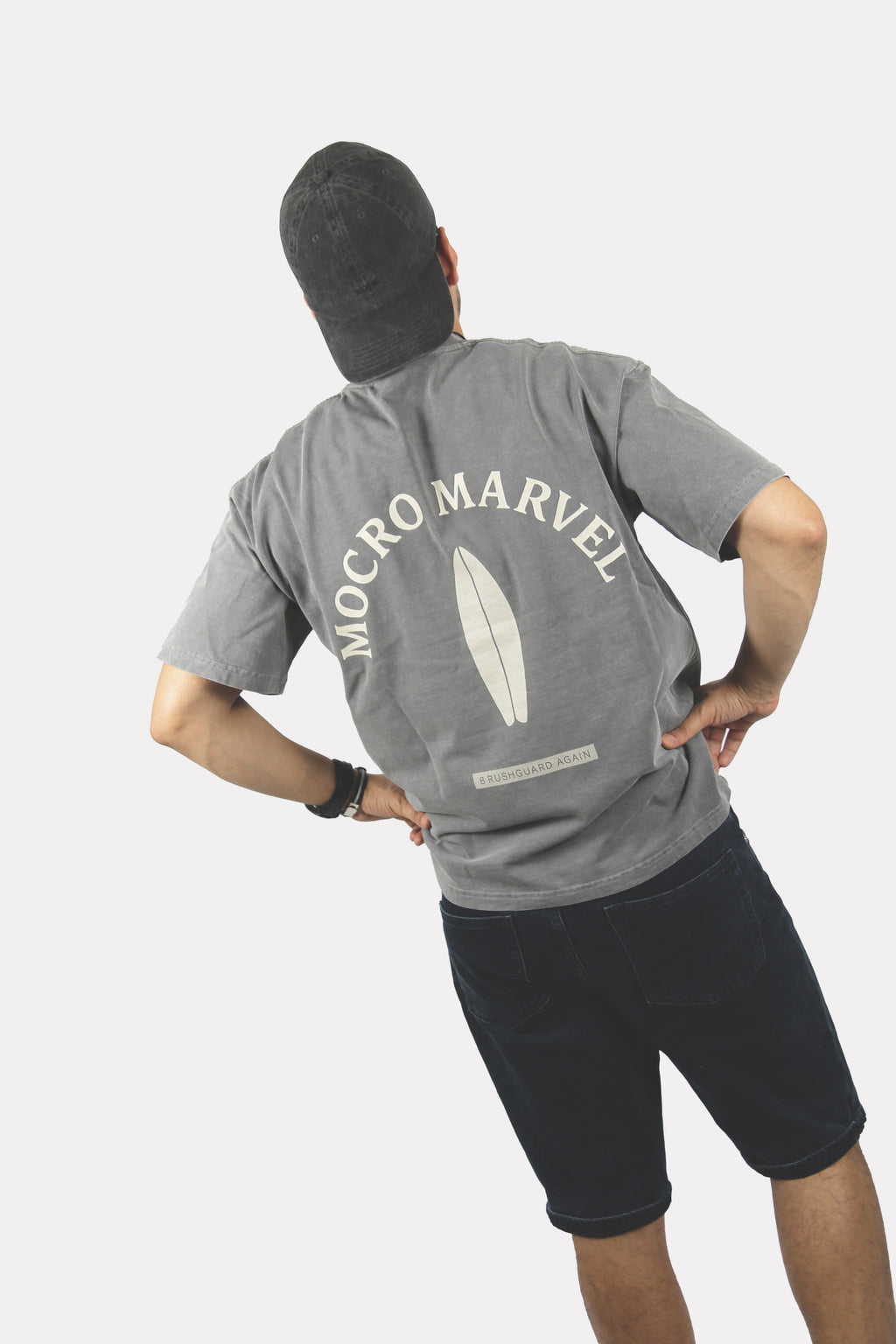 Light Grey Acid Washed UniSex 100% Organic Cotton T-Shirt